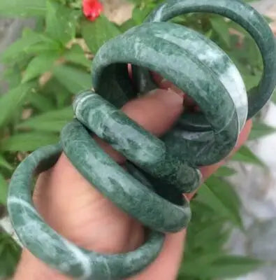 Pulseira de Pedra Preciosa de Jade Verde Natural Genuíno 54-64mm, Joias AAA