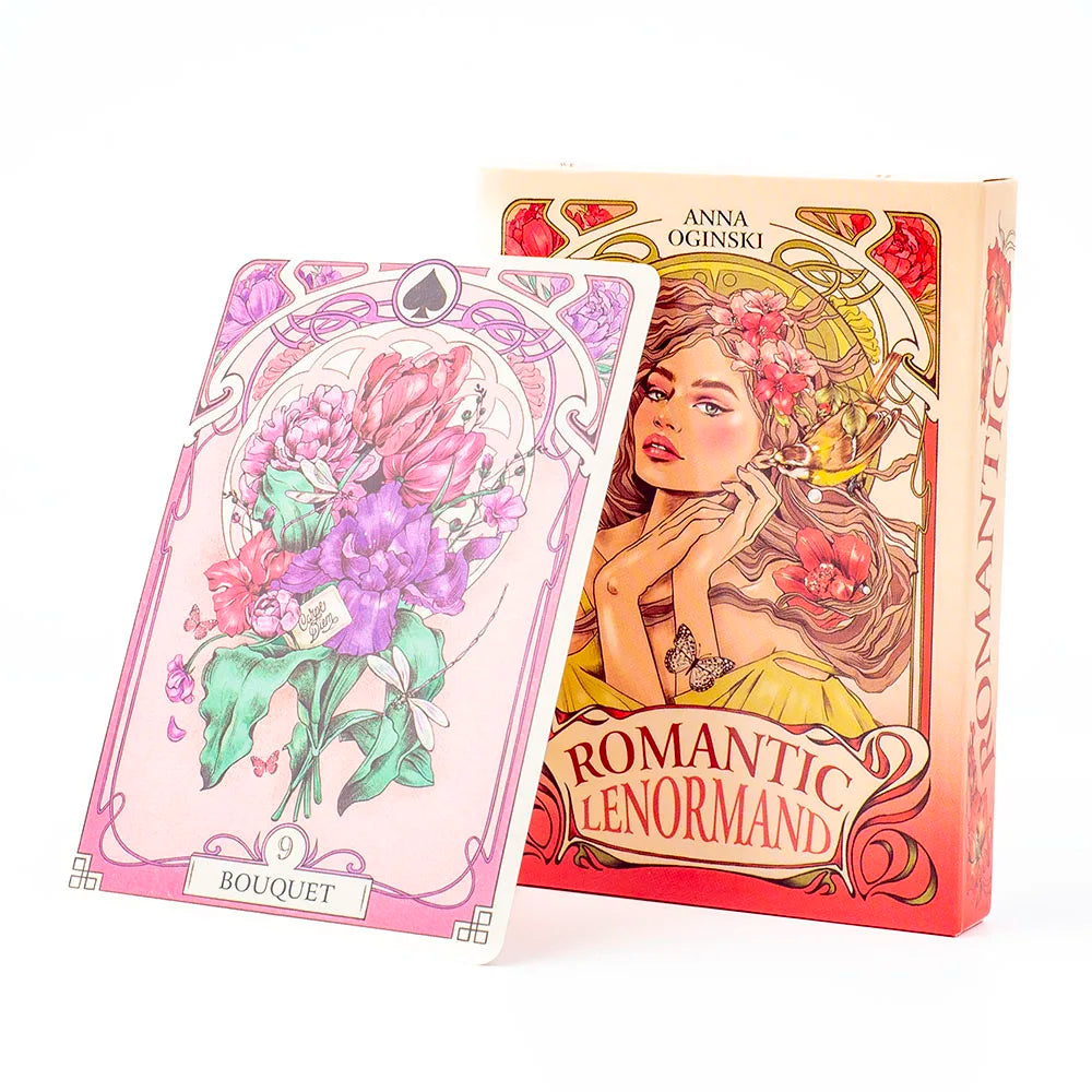 Oráculo Lenormand Romántico. Diseño y acabado de la pieza mostrada.