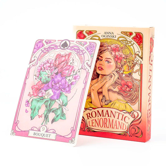 Oráculo Lenormand Romántico. Diseño y acabado de la pieza mostrada.