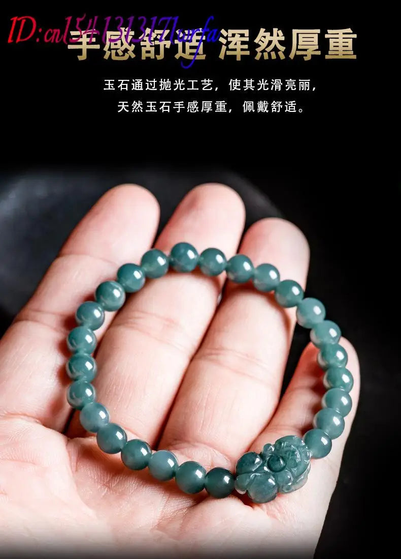 Pulsera Pixiu de jadeíta estilo vintage