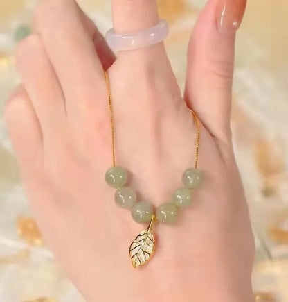 Colares de prata esterlina 925 para mulheres, com pingente de jade, cor dourada, corrente ajustável, joias de luxo, presente romântico.