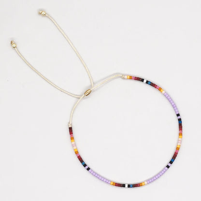Pulsera Mosaico Fino · Abalorios de Color