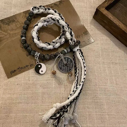 Pulsera Trenza Dual · Dije Decorativo