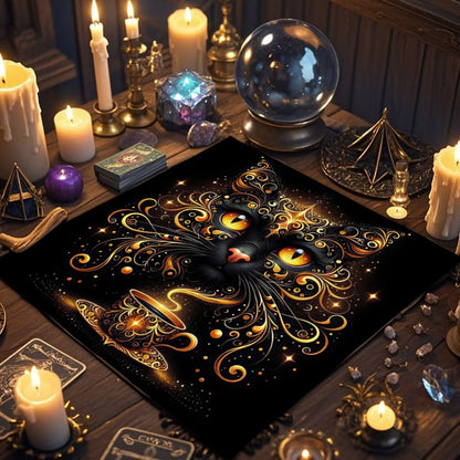 Mantel Gato Lunar · Tarot y Altar