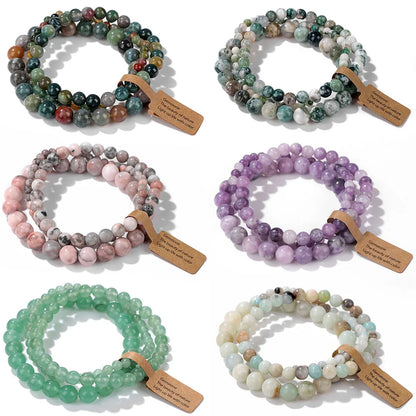 Set Tres Ritmos: Pulseras de Cuentas. Diseño y acabado de la pieza mostrada.