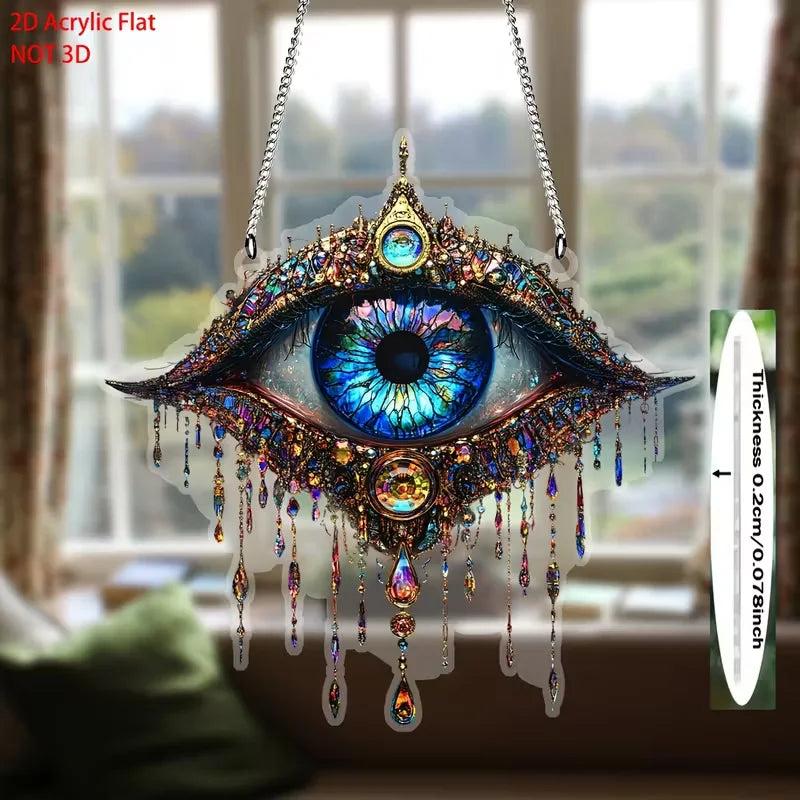 Colgante Ojo Celeste · Decoración Plana