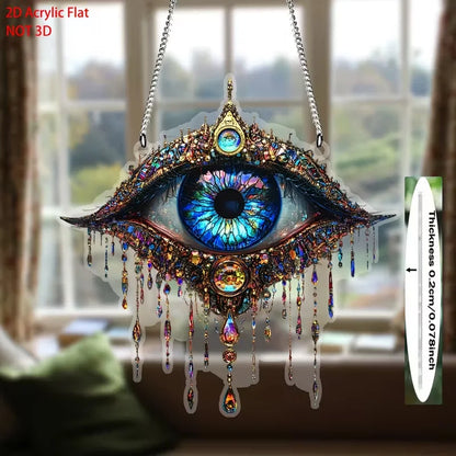 Colgante Ojo Celeste · Decoración Plana