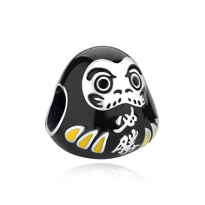Charms Originais de Prata Esterlina 925, Pingente de Gato da Sorte, Boneca Japonesa, Presente de Ano Novo, Pulseiras e Colares para Mulheres, Joias