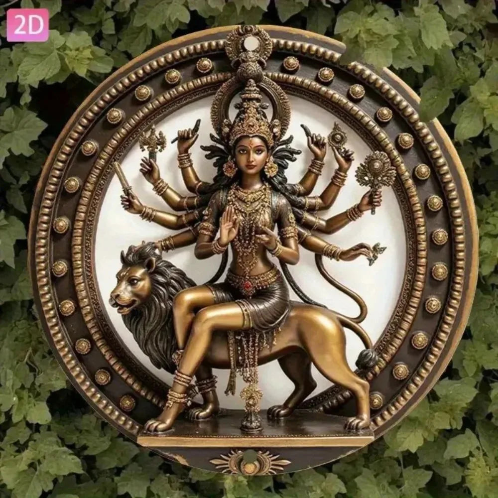 Cuadro Durga: Impresión Decorativa. Impresión decorativa plana con efecto visual de profundidad.