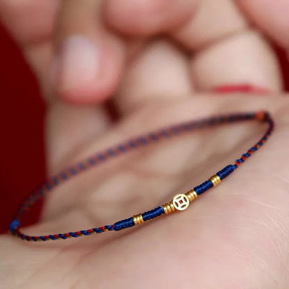 Pulseira Ajustável de Corda Trançada com Bandeira de Oração Tibetana de Cinco Cores, Estilo Étnico, Amuleto da Sorte, Unissex, Presente para Festivais, Joia