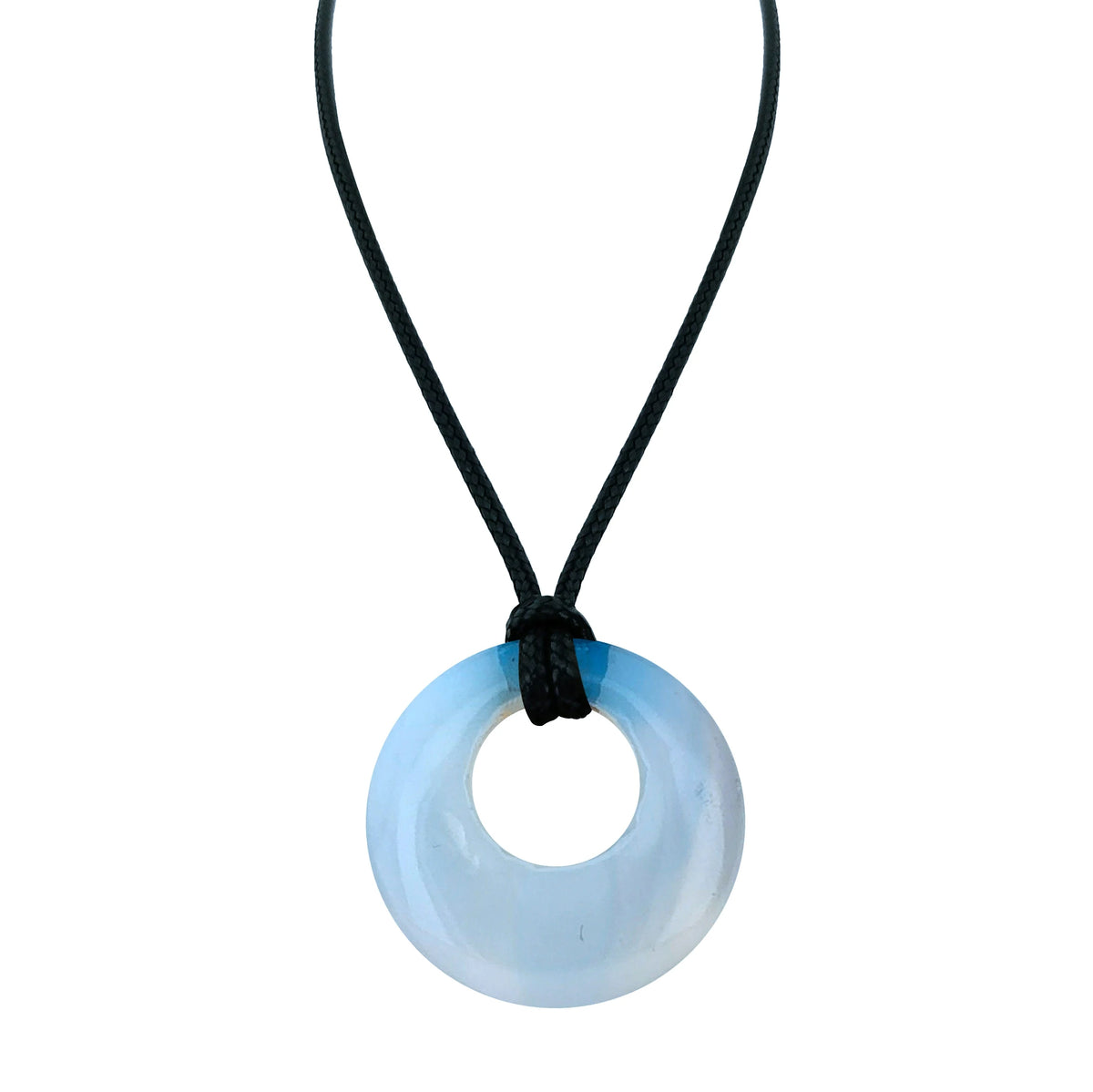 28mm círculo donut cura cristais colar natural semi-precioso chakra pedra preciosa amuleto moeda da sorte donuts charme proteção