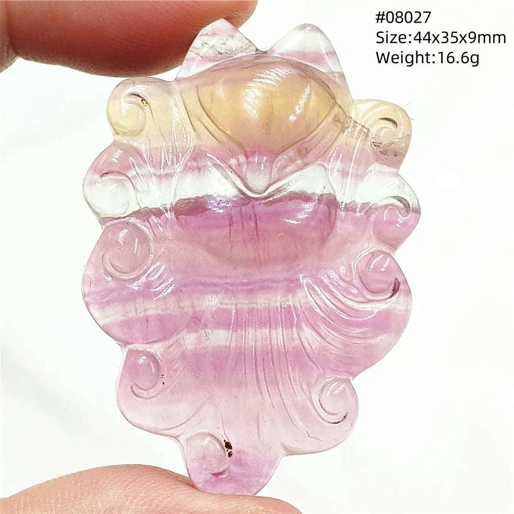 Colgante de fluorita en forma de zorro