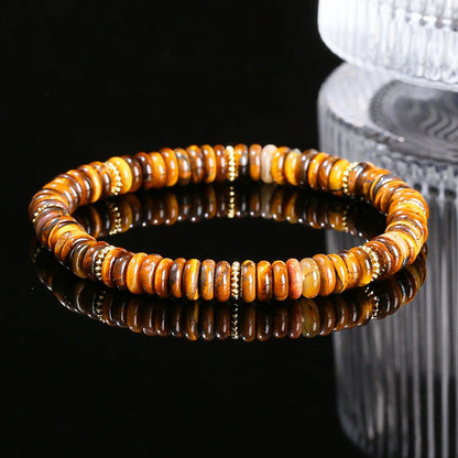 Pedra natural verde aventurina rosa quartzo plana espaçador contas pulseira feminino masculino cura espiritual pulseira elástica jóias presente