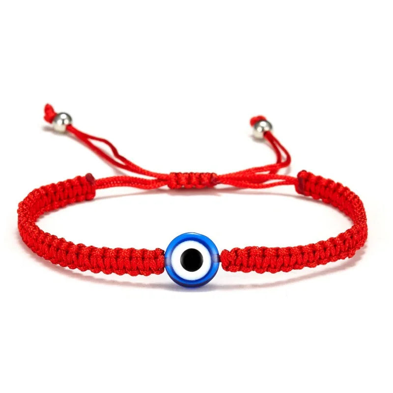 Corda vermelha hamsa mão nazar turco redondo mau olhado macrame pulseira feminina moda kaballah corda da sorte artesanal jóias presente