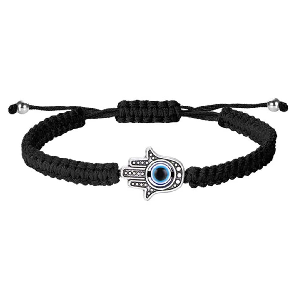 Pulsera de ojo azul y Hamsa, 17 cm