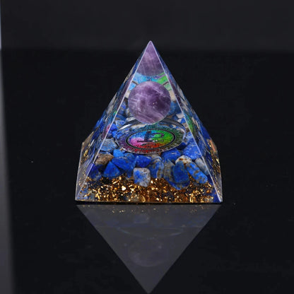 Pirámide Loto · Orgonita Decorativa