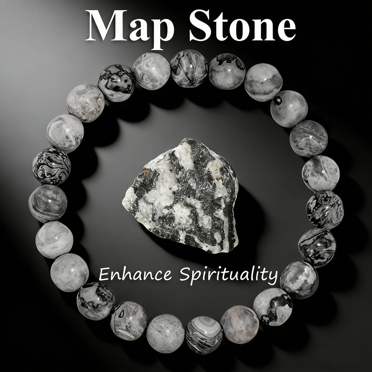 Pulsera Medianoche · Cuentas Pulidas