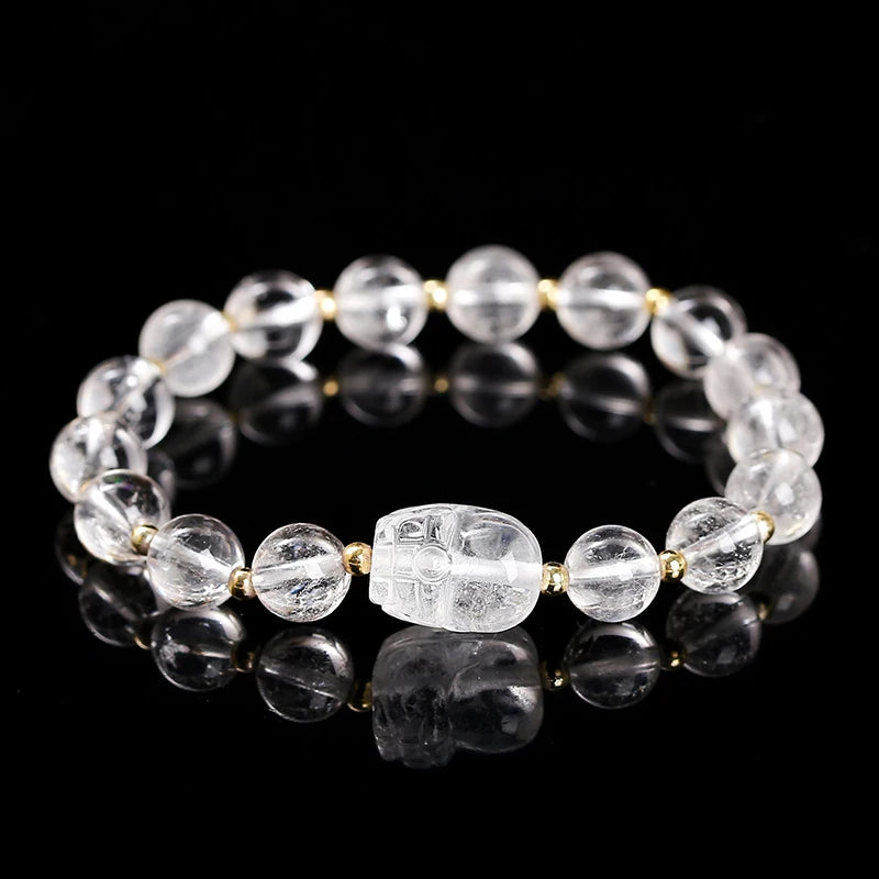 Pulsera Pixiu de amatista y piedra lunar