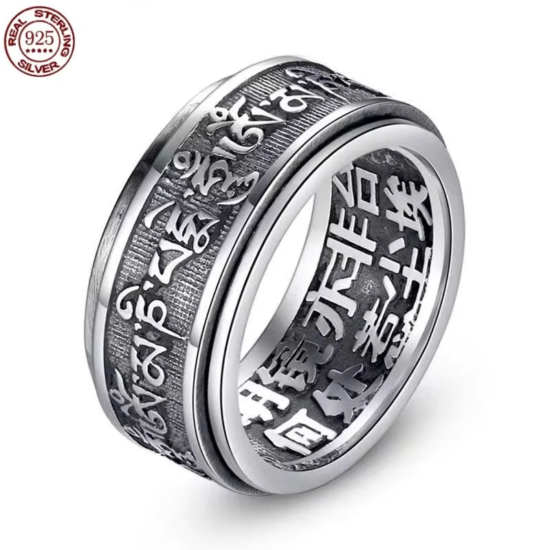 Anillo giratorio Om Mani Padme Hum