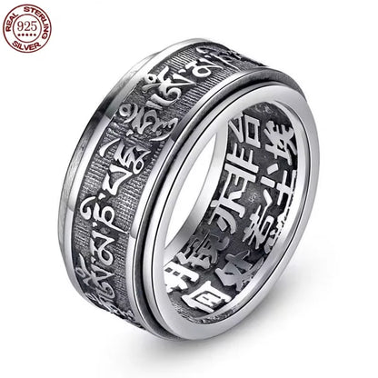 Anillo giratorio Om Mani Padme Hum