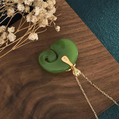 Collar de elefante en tonos verdes