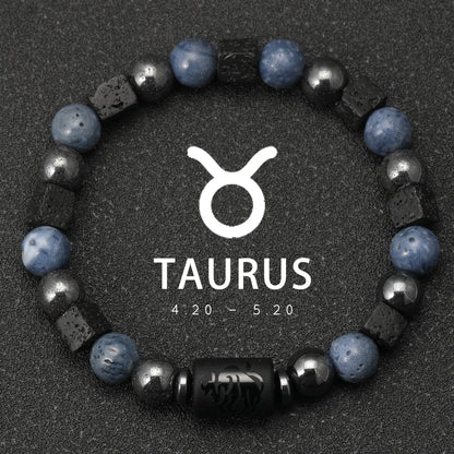 Pulsera Cosmos Azul · Signos del Zodiaco