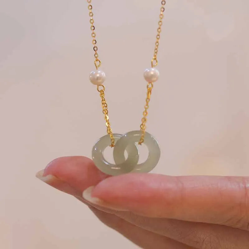 Colares de prata esterlina 925 para mulheres, com pingente de jade, cor dourada, corrente ajustável, joias de luxo, presente romântico.