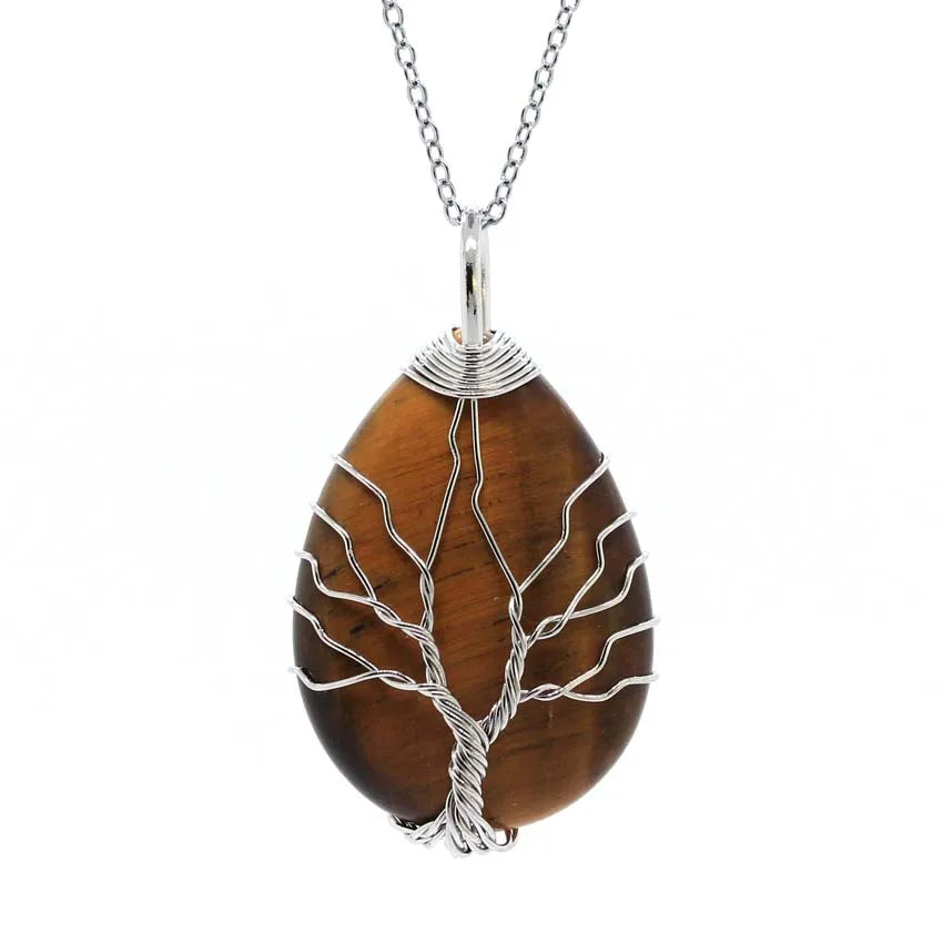 Colgante Árbol de la Vida con piedra