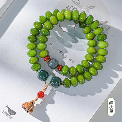Pulsera de dos vueltas con cuentas de ábaco