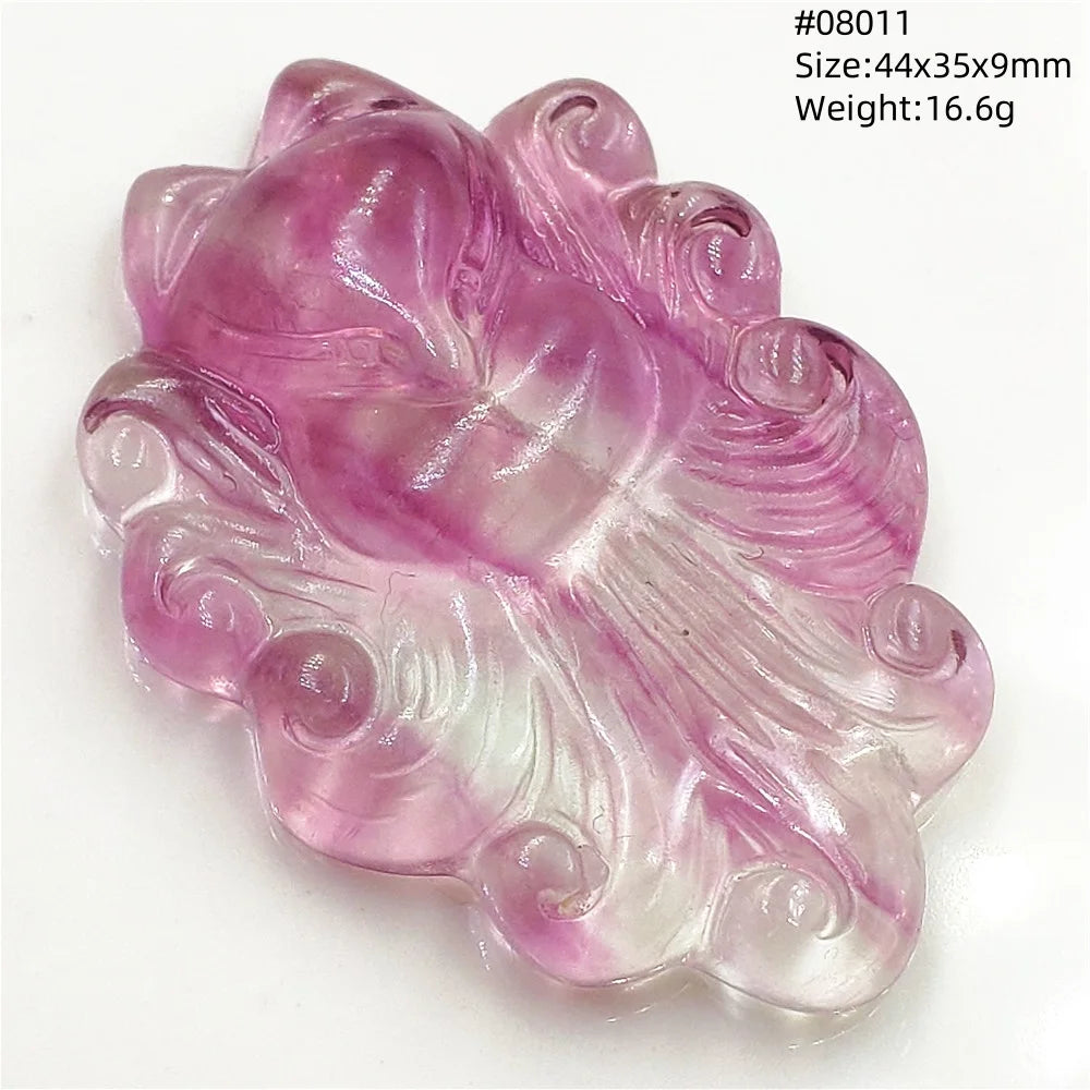 Colgante de fluorita en forma de zorro