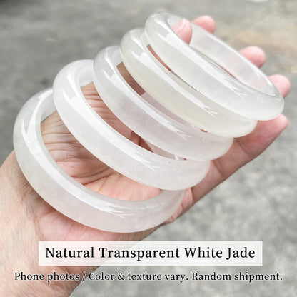 Pulseira de Jade Natural Tianshan com Faixa Larga, Bracelete de Pedra Verde e Branca para Mulheres, Joia de Cristal Curativa, Presente, Pulseiras e Braceletes
