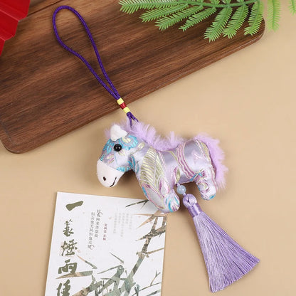 Pingente de cabaça brocado feito à mão bênção estilo chinês tecido borla saco pingente tradicional boa sorte pendurado ornamentos presentes