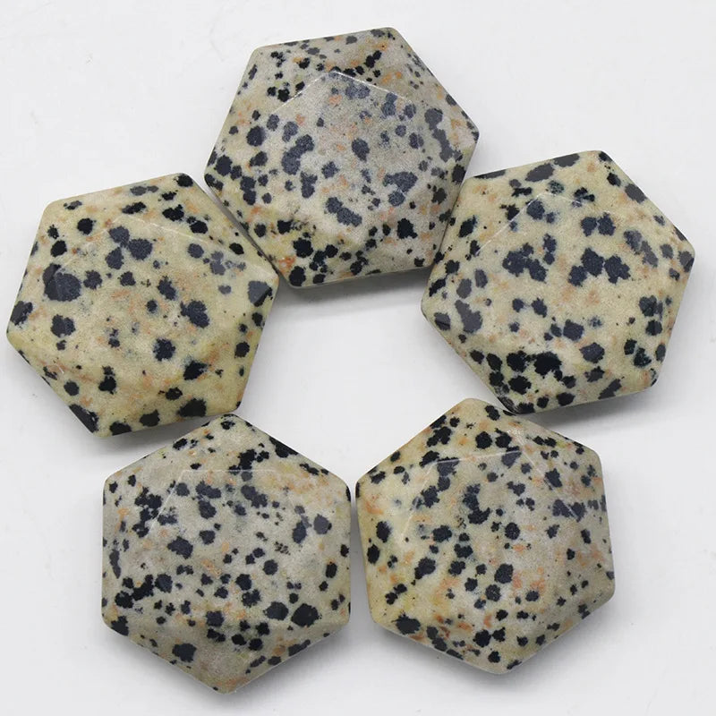 Conjunto de 10 estrellas de piedra tallada