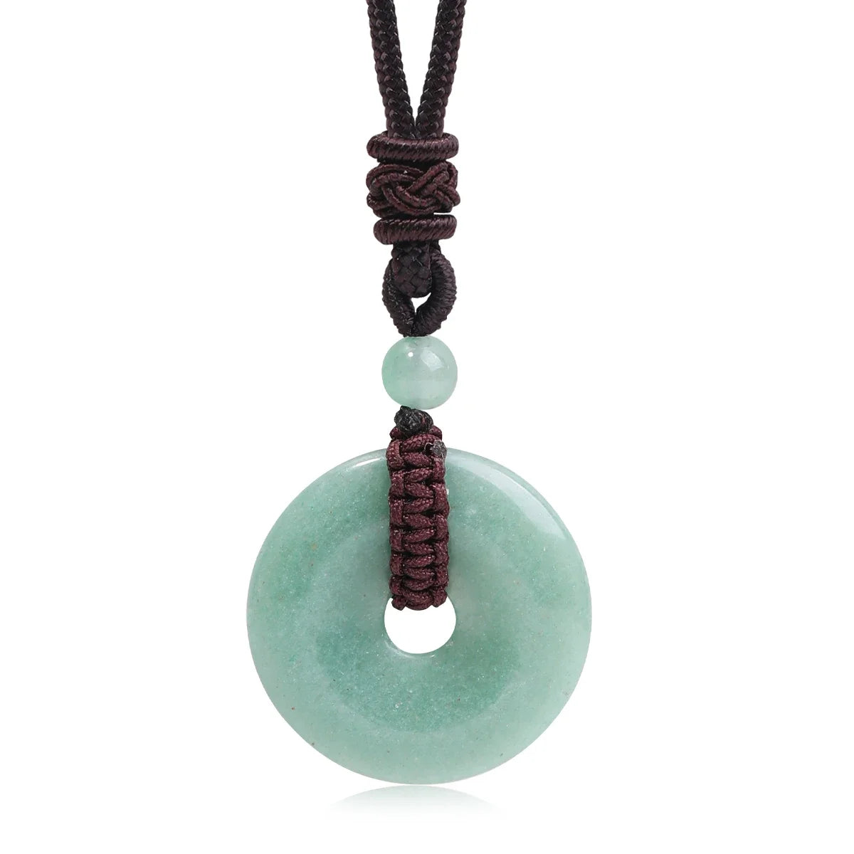 Pedra natural ametista olho de tigre colar pingente moda masculina e feminina colar paz nó chinês colar presente