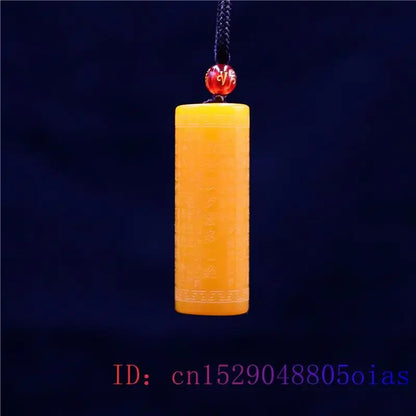 Jade coração sutra pingente esculpido moda amuleto budismo presentes femininos jadeite jóias natural pedra preciosa charme colar chinês