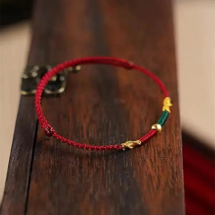 Pulseira Ajustável de Corda Trançada com Bandeira de Oração Tibetana de Cinco Cores, Estilo Étnico, Amuleto da Sorte, Unissex, Presente para Festivais, Joia