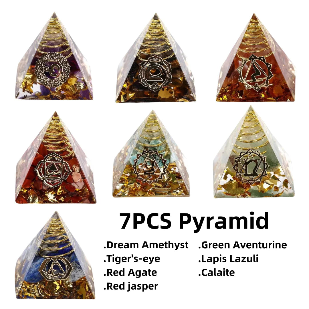 Pirámides Siete Símbolos: Colección Decorativa. Diseño y acabado de la pieza mostrada.