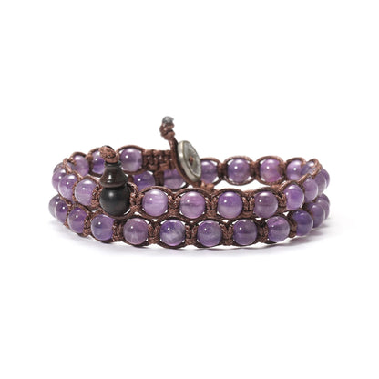 Pulsera Trama Mineral · Cuentas de 6 mm