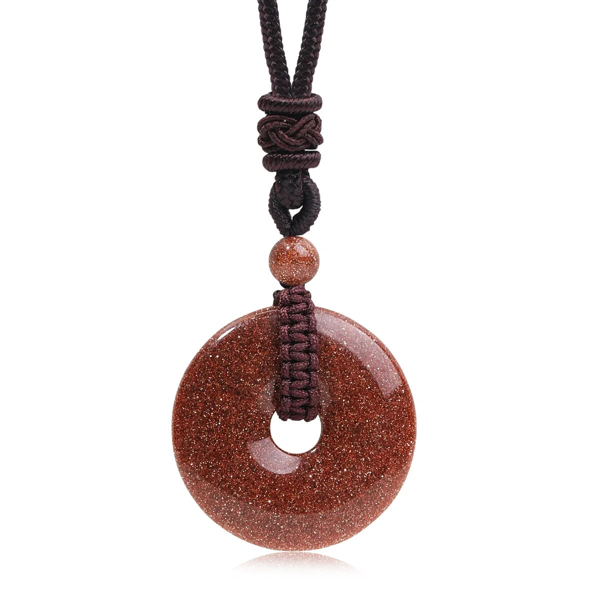 Pedra natural ametista olho de tigre colar pingente moda masculina e feminina colar paz nó chinês colar presente