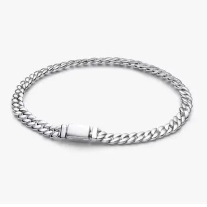 Pulseira de corrente elíptica aberta, trançada, com design de arco-íris, em prata esterlina 925, para mulheres, ideal para festas e casamentos, joia fina.