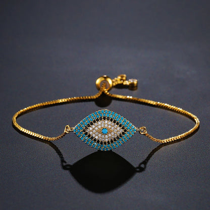 Mafisar 2026 Pulseira Olho Grego Turca Dourada da Moda Ajustável com Zircônias AAA Cravejadas Joia Feminina para Festas e Presentes
