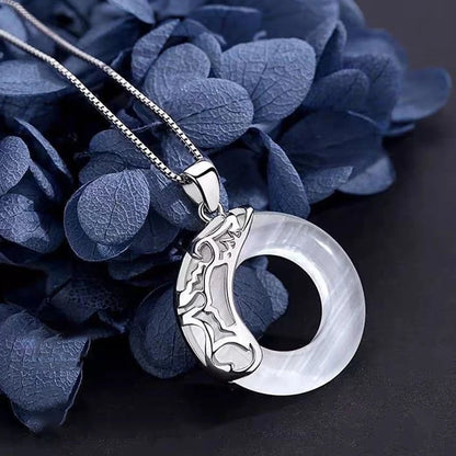Collar Lazo Celeste · Colgante Circular