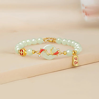Namorada presente do feriado hetian jade senhoras pulseira novo luxo de alta qualidade verde pérola mão contas cordas presente mão jóias