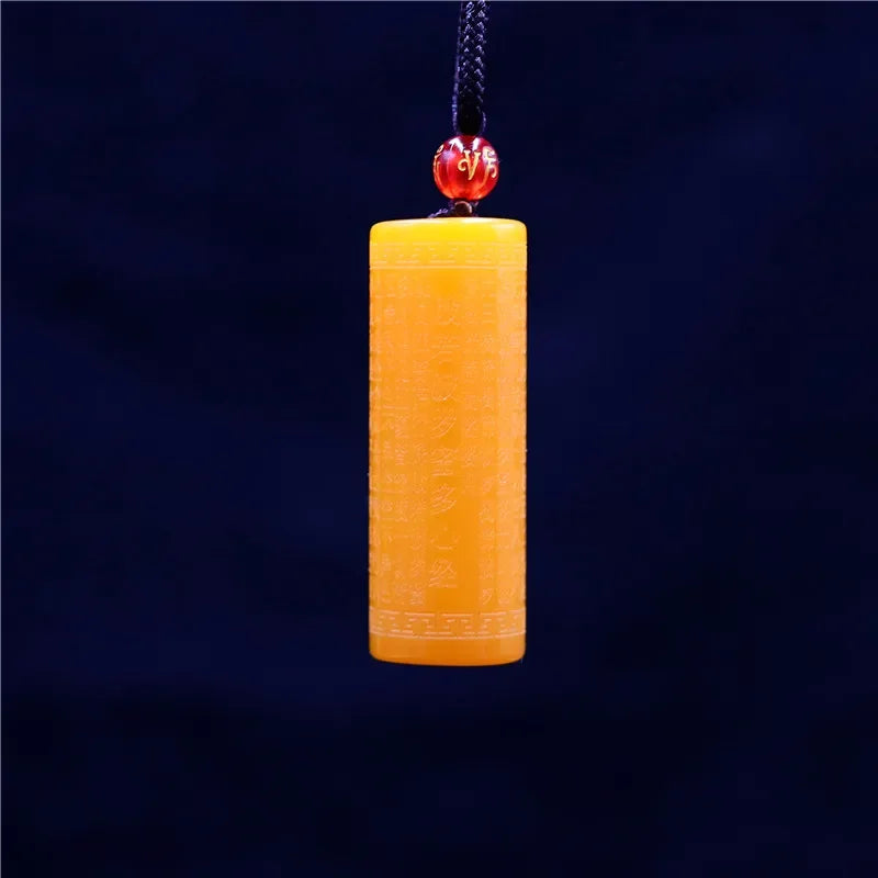 Jade coração sutra pingente esculpido moda amuleto budismo presentes femininos jadeite jóias natural pedra preciosa charme colar chinês