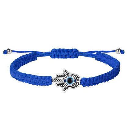 Pulsera de ojo azul y Hamsa, 17 cm