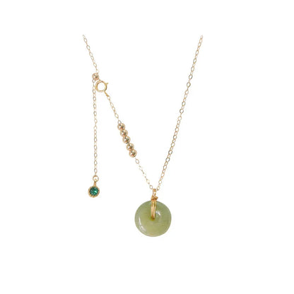 Colares de prata esterlina 925 para mulheres, com pingente de jade, cor dourada, corrente ajustável, joias de luxo, presente romântico.