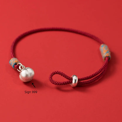 La Monada-925 Sterling Pulseira De Prata Para Mulheres, Fio Vermelho, Corda, Bênção, Mão De Caqui