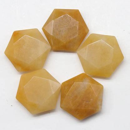 Conjunto de 10 estrellas de piedra tallada