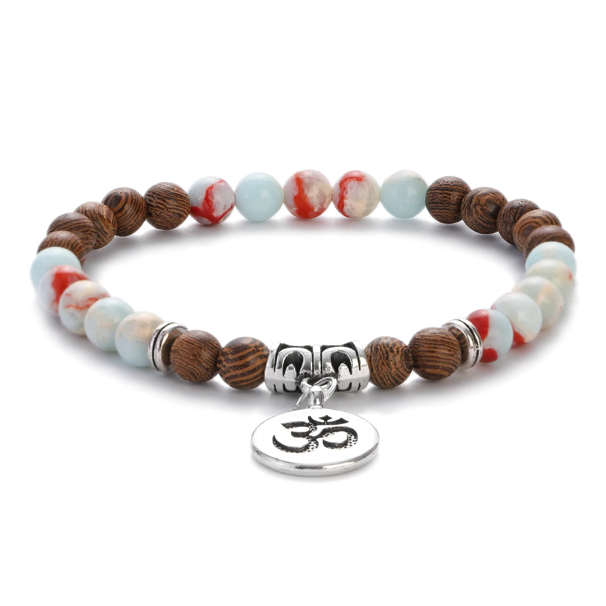Pulsera Om · Cuentas y Colgante