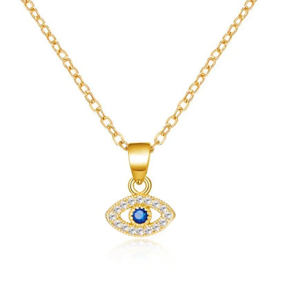 Luxo cor de ouro zircão mau olho azul pulseira moda sorte jóias feminino presente ajustável feito à mão